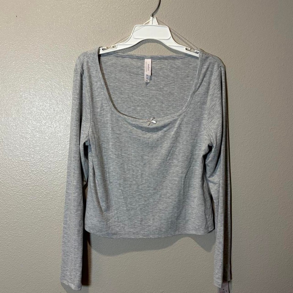 Auden XL Gray long sleeve sleep shirt